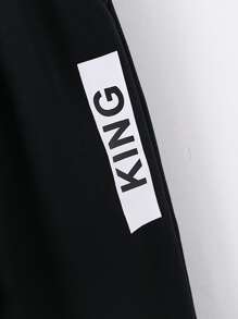 Boys Letter Graphic Colourblock Sweatshirt & Joggers - Multicolor - View 3