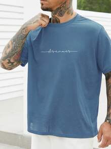 Manfinity Homme 男士字母圖案T恤