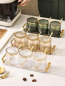 1set Random Clear Tray & Spice Jar - Multicolor - View 2