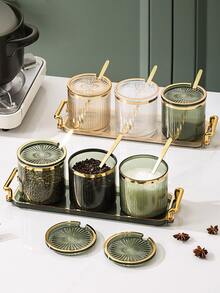 1set Random Clear Tray & Spice Jar - Multicolor - View 3