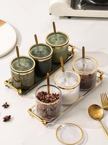 1set Random Clear Tray & Spice Jar - Multicolor - View 4