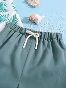 男孩熱帶圖案襯衫和前打結短褲和T恤 - 彩色 - 查看 7