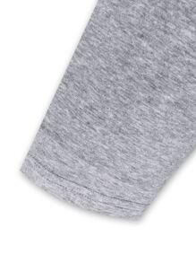 男士立领长袖Polo衫 - 淺灰色 - 查看 5