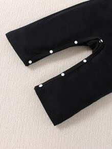 SHEIN 男嬰恐龍印花襯衫和背帶連身褲