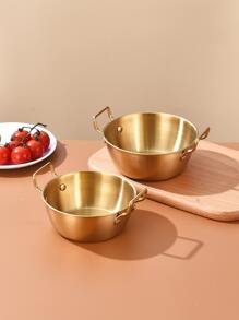 1pc Double Handle Bowl - Gold - View 4