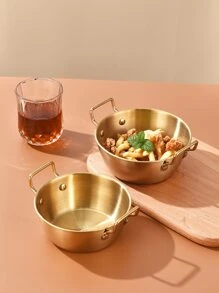 1pc Double Handle Bowl - Gold - View 5