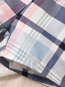 男嬰格紋補丁貼口袋POLO衫和短褲 - 彩色 - 查看 5