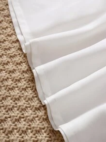 SHEIN 年輕女孩兩色泡泡袖荷葉邊2合1上衣和褲子 - 彩色 - 查看 6