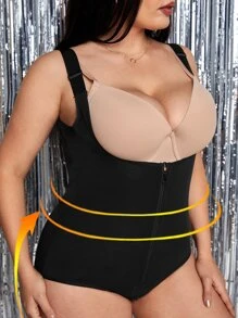 Body fajas con cremallera delantera - Negro - Ver 3