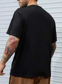 Aesthetic Post Tops Nam Lá thư Giải trí - màu đen - Xem 2