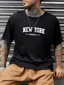 Aesthetic Post Tops Nam Lá thư Giải trí - màu đen - Xem 3