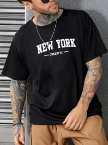 Aesthetic Post Tops Nam Lá thư Giải trí - màu đen - Xem 4