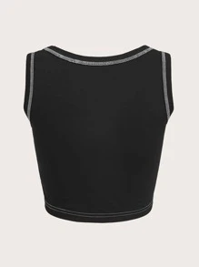 Vincenttrinidadart 动物图案拼接背心，学校 - 黑色 - 查看 2