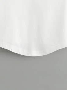 SHEIN Tween Girl Solid Curved Hem Tank Top