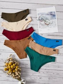 7 piezas Bragas lisa - Multicolor - Ver 1