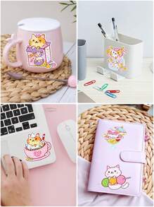 1件套貓DIY鑽石畫貼紙 - 彩色 - 查看 3