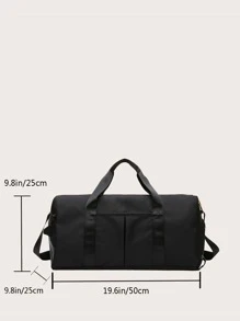 Men Minimalist Duffel Bag - Black - View 3