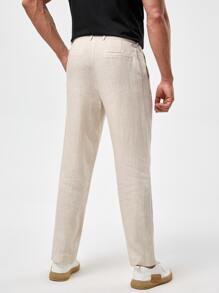 Manfinity VCAY Men Slant Pocket Suit Trousers - Beige - View 2