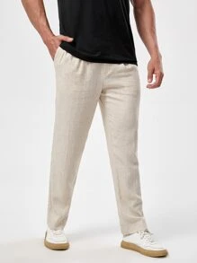 Manfinity VCAY Men Slant Pocket Suit Trousers - Beige - View 5