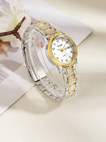 1 件 POSHI 女士石英表，带日期和星期显示，简约表盘，附原装礼盒 - 銀色 - 查看 6