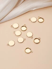 10pcs Round DIY Jewelry Accessory - Yellow Gold - View 1