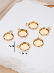 10pcs Round DIY Jewelry Accessory - Yellow Gold - View 3