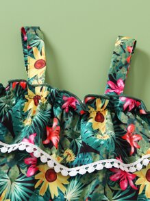 Toddler Girls Tropical Print Cami Top & Schiffy Skirt - Multicolor - View 3