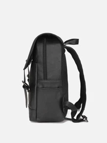 Men Studded Decor Satchel Backpack - Black - View 6