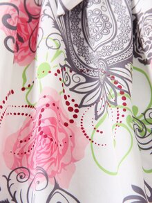 小女童花和佩斯利圖案吊帶洋裝