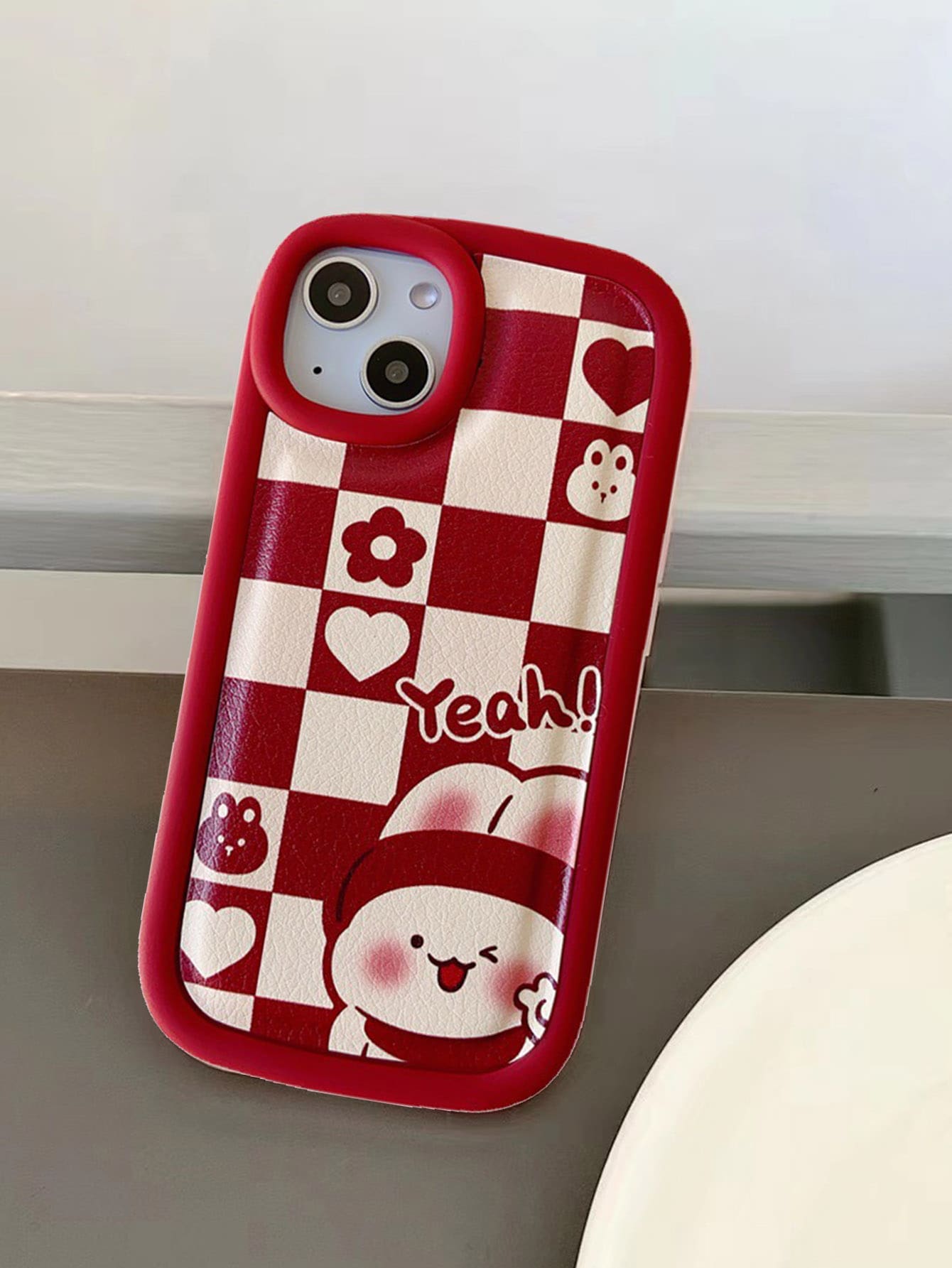 Cartoon Rabbit Print Phone Case - Multicolor - View 1