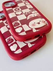 Cartoon Rabbit Print Phone Case - Multicolor - View 4