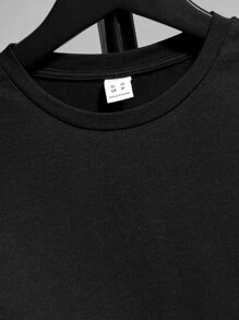 SHEIN Boys Cartoon Graphic Tee - Black - View 3