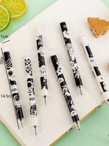 2pcs Cartoon Cat Pattern Random Gel Pen - Multicolor - View 5
