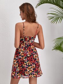SHEIN VCAY Floral Print Cami Dress - Multicolor - View 2