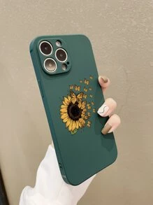 Butterfly & Sunflower Print Phone Case - Multicolor - View 2