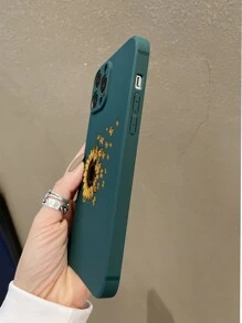 Butterfly & Sunflower Print Phone Case - Multicolor - View 3