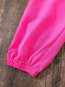 女孩雙色翻蓋口袋工裝褲 - 彩色 - 查看 3