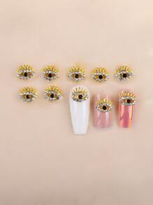 10 phụ kiện làm móng bằng hợp kim, trang trí mắt xanh và đá quý, đơn giản và dễ thương, phong cách Nhật Bản và Hàn Quốc, nghệ thuật làm móng cho phụ nữ, trang trí làm đẹp, tự làm, trang trí ốp điện thoại, thích hợp cho hàng ngày, ngày lễ, đi làm - Nhiều màu - Xem 1