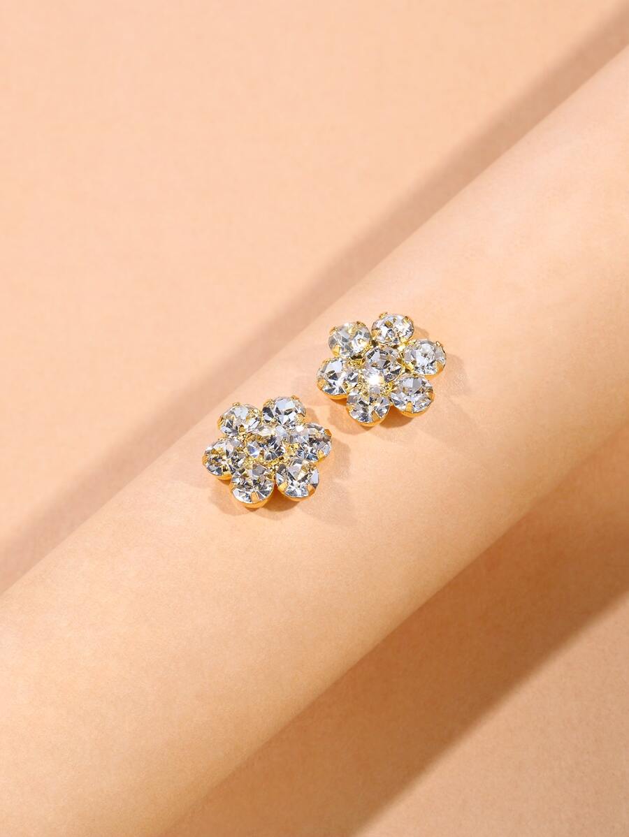 Anillo de pezón con diamante de imitación con diseño de flor popular perforación Joya de cuerpo regalo para mujeres & Hombres - Amarillo Oro - Ver 1