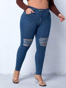 Jeans ajustados desgarro