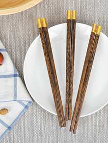 1pair Wooden Chopsticks - Redwood - View 1