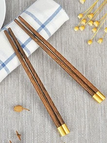 1pair Wooden Chopsticks - Redwood - View 3