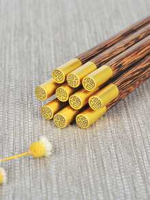 1pair Wooden Chopsticks - Redwood - View 4