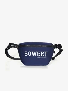 3pcs Men Letter Graphic Casual Daypack Set Bookbag Set College Bag Set High School Students Graduate Students University Freshman Sophomore for Commute, Outdoors, Hiking Travel - Navy Blue - View 4