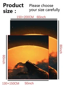 1pc Figure Graphic Blanket - Multicolor - View 2