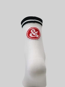 1pair Letter Graphic Sports Socks - Multicolor - View 4