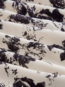 SHEIN MOD Floral Print Ruched Bust Tie Front Cami Dress - Multicolor - View 3