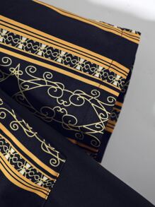 Manfinity Men Geo Print Patched Pocket Shirt Without Tee - Multicolor - View 7