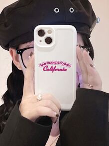 Letter Graphic Phone Case - Multicolor - View 1