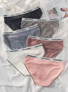 6 piezas Set bragas unido en contraste - Multicolor - Ver 2